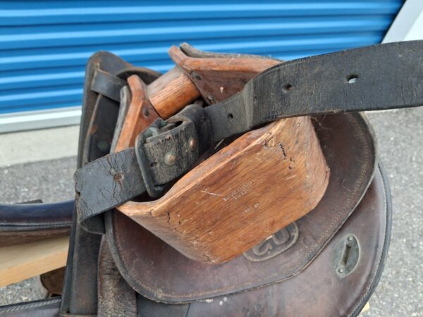 WWI US Army Model 1912 Cavalry Saddle Hotze & Sons 1918 Spalding 1917 12 Inch