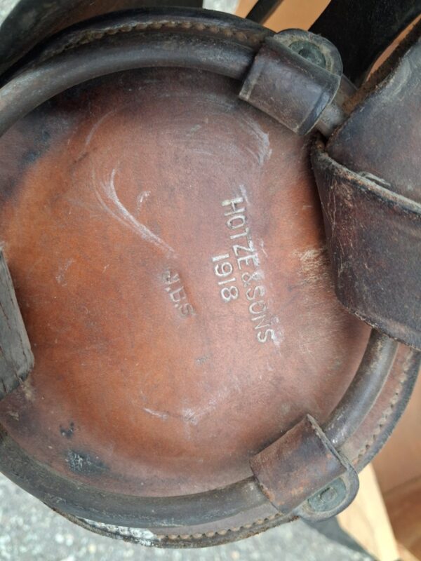 WWI US Army Model 1912 Cavalry Saddle Hotze & Sons 1918 Spalding 1917 12 Inch