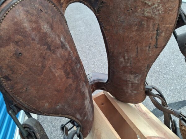 WWI US Army Model 1912 Cavalry Saddle Hotze & Sons 1918 Spalding 1917 12 Inch