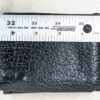 Vintage Black Genuine Leather Bi-Fold Wallet with Embossed Card and Stamp Slots