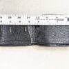 Vintage Black Genuine Leather Bi-Fold Wallet with Embossed Card and Stamp Slots