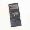 Vintage Black Leather Tri-Fold Wallet Minimalist Design Multiple Card Slots C...
