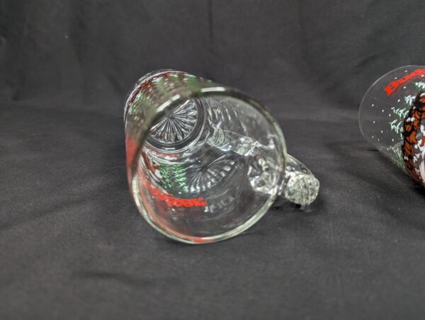 10-413.jpg Budweiser Clydesdales Beer Mugs Set of 3 Vintage 1988 Holiday Barware Glass 12oz