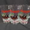 10-414.jpg Budweiser Clydesdales Beer Mugs Set of 3 Vintage 1988 Holiday Barware Glass 12oz