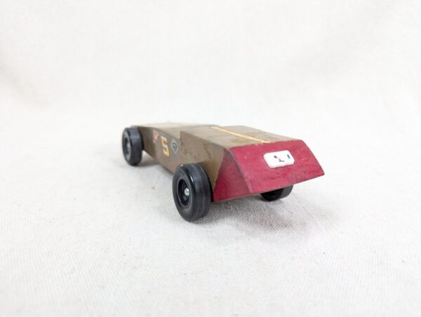 Vintage Custom Wooden Dragster Race Car Model 7 Inch Hand Built Hobbyist Project