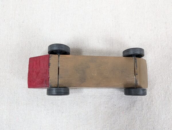 Vintage Custom Wooden Dragster Race Car Model 7 Inch Hand Built Hobbyist Project
