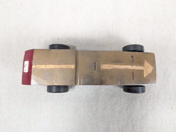 Vintage Custom Wooden Dragster Race Car Model 7 Inch Hand Built Hobbyist Project