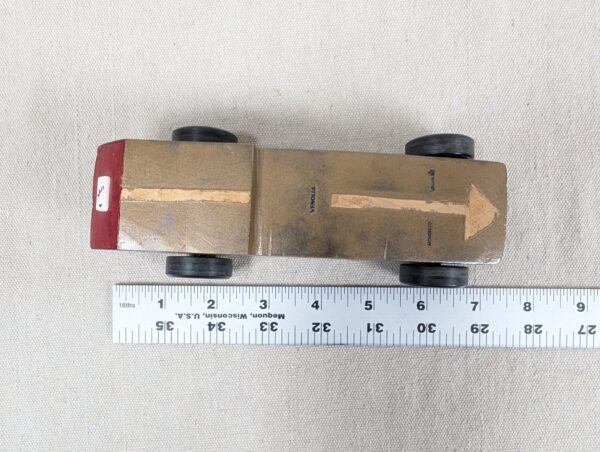 Vintage Custom Wooden Dragster Race Car Model 7 Inch Hand Built Hobbyist Project