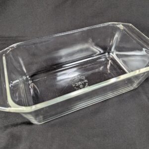 Vintage Pyrex Clear Glass Loaf Pan Model 215-B 9 x 5 x 3 Inch Ovenware Bakeware