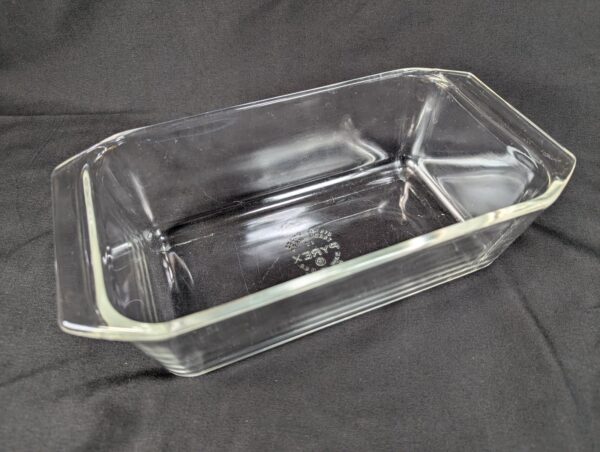 Vintage Pyrex Clear Glass Loaf Pan Model 215-B 9 x 5 x 3 Inch Ovenware Bakeware