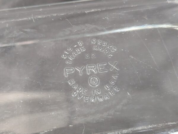 Vintage Pyrex Clear Glass Loaf Pan Model 215-B 9 x 5 x 3 Inch Ovenware Bakeware