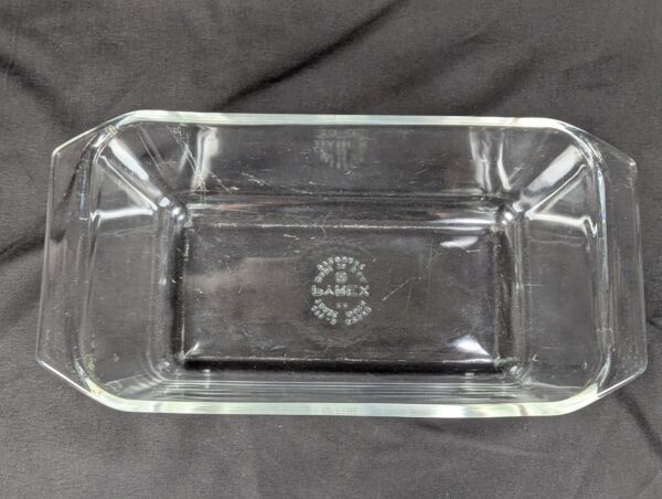 Vintage Pyrex Clear Glass Loaf Pan Model 215-B 9 x 5 x 3 Inch Ovenware Bakeware