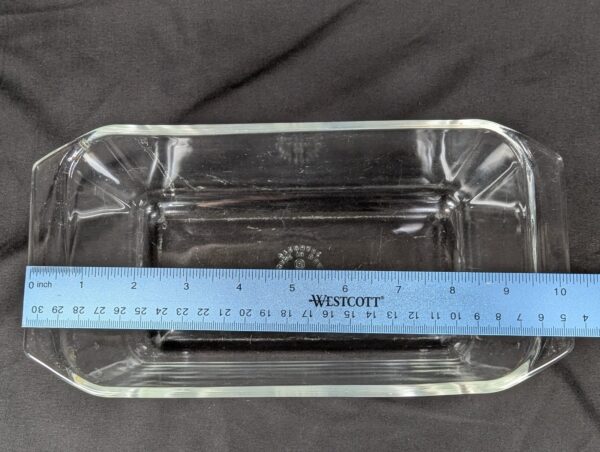 Vintage Pyrex Clear Glass Loaf Pan Model 215-B 9 x 5 x 3 Inch Ovenware Bakeware