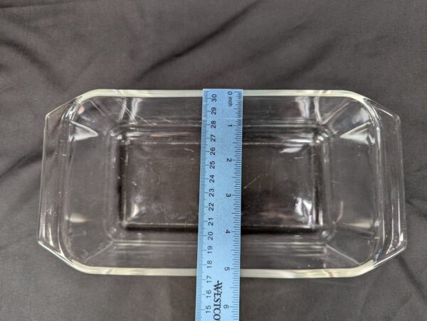 Vintage Pyrex Clear Glass Loaf Pan Model 215-B 9 x 5 x 3 Inch Ovenware Bakeware