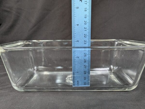Vintage Pyrex Clear Glass Loaf Pan Model 215-B 9 x 5 x 3 Inch Ovenware Bakeware