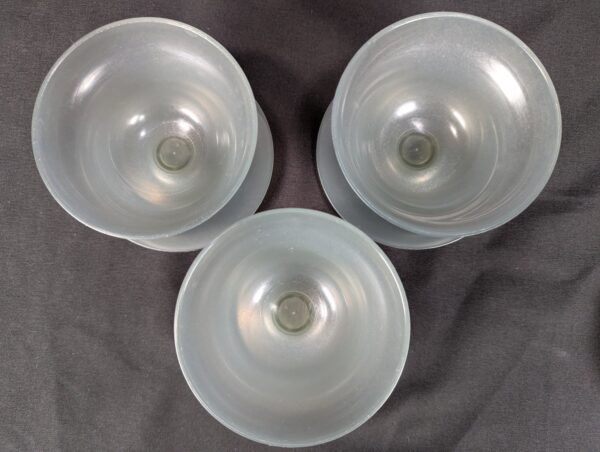 10-4193.jpg Vintage Tupperware Pedestal Dessert Sherbet Bowls with Lids Set of 3 Mid-Century
