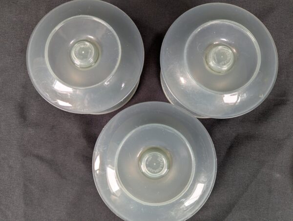 10-4196.jpg Vintage Tupperware Pedestal Dessert Sherbet Bowls with Lids Set of 3 Mid-Century