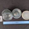 10-4198.jpg Vintage Tupperware Pedestal Dessert Sherbet Bowls with Lids Set of 3 Mid-Century
