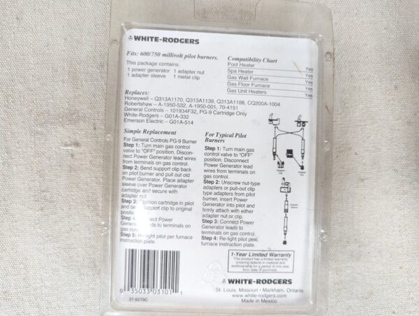 Lot of 6 HVAC Pilot Safety Components White-Rodgers 3101 Rheem 848059 Mars 72218