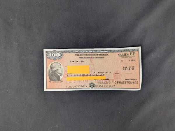 US Savings Bond Series EE 0 Face Value Issued 2008 Collectible Good Condition