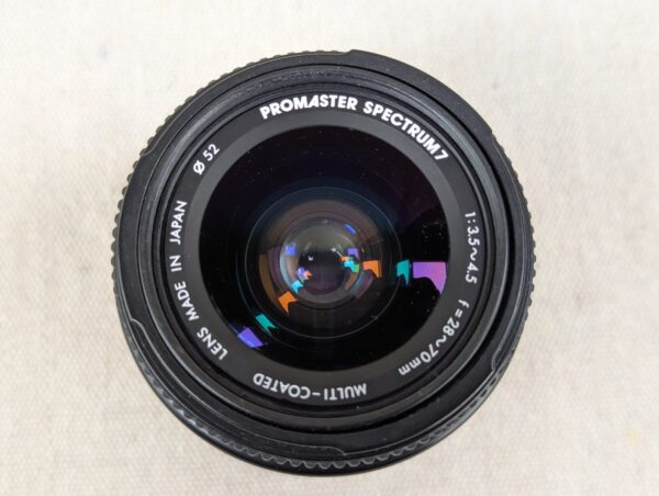 Promaster Spectrum 7 Camera Lens 28-70mm f/3.5-4.5 Minolta Vintage Excellent