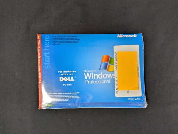 Microsoft Windows Professional Version 2002 Sealed Dell OEM 32-bit PC Software