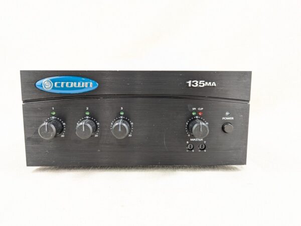 Crown 135MA Mixer Amplifier Commercial Audio Tested Good Dual Voltage 100-240V