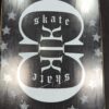 RARE Skateboard Deck Black Gray Graphic Design NO ID Unused Condition 32x8 SK8