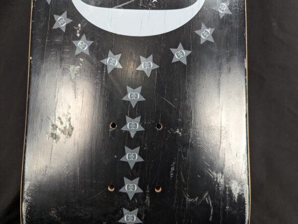RARE Skateboard Deck Black Gray Graphic Design NO ID Unused Condition 32x8 SK8