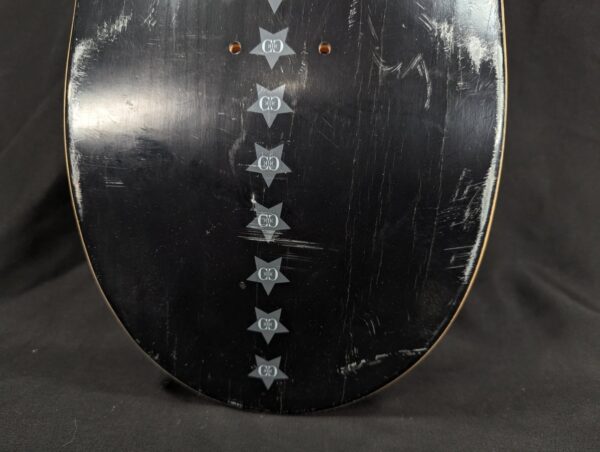 RARE Skateboard Deck Black Gray Graphic Design NO ID Unused Condition 32x8 SK8