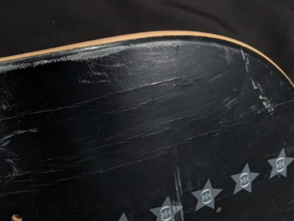 RARE Skateboard Deck Black Gray Graphic Design NO ID Unused Condition 32x8 SK8