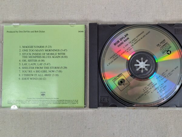 Bob Dylan Hard Rain Columbia Music CD