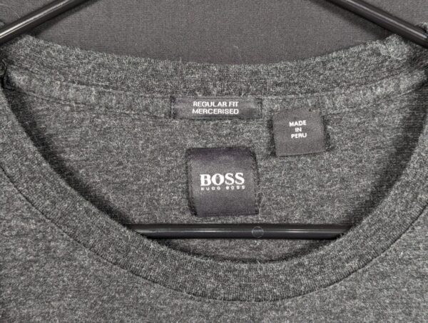 BOSS Hugo Boss Long Sleeve T-Shirt Men's Medium Merino Blend Gray Casual Wear