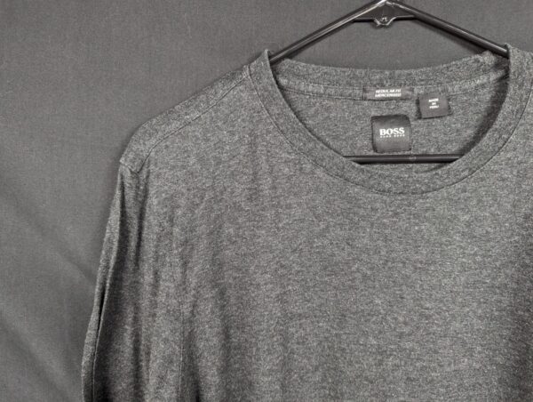 BOSS Hugo Boss Long Sleeve T-Shirt Men's Medium Merino Blend Gray Casual Wear