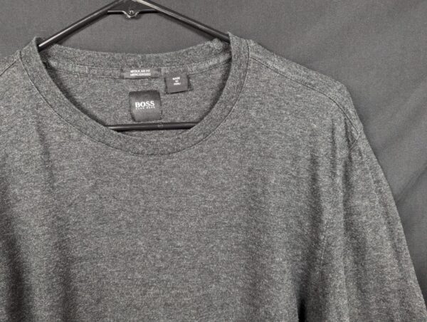 BOSS Hugo Boss Long Sleeve T-Shirt Men's Medium Merino Blend Gray Casual Wear