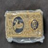 The Franklin Mint Spirit of the Old West Gold-Tone Lighter and Display Stand Set