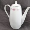 Vintage Coventry Fine China Teapot Floral Lace 655 Pink Blue Floral Silver Trim