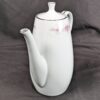 Vintage Coventry Fine China Teapot Floral Lace 655 Pink Blue Floral Silver Trim