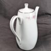Vintage Coventry Fine China Teapot Floral Lace 655 Pink Blue Floral Silver Trim