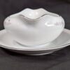 Coventry Fine China Gravy Boat with Attached Underplate Floral Lace Pattern 655