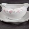 Coventry Fine China Gravy Boat with Attached Underplate Floral Lace Pattern 655
