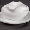 Coventry Fine China Gravy Boat with Attached Underplate Floral Lace Pattern 655