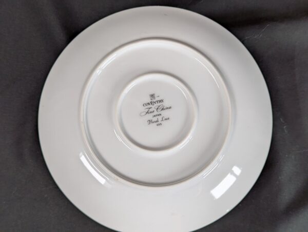 Coventry Fine China Gravy Boat with Attached Underplate Floral Lace Pattern 655