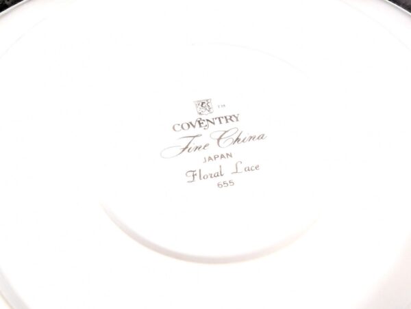 Coventry Fine China Gravy Boat with Attached Underplate Floral Lace Pattern 655