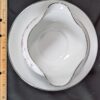 Coventry Fine China Gravy Boat with Attached Underplate Floral Lace Pattern 655