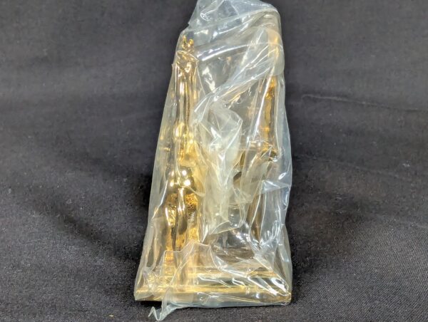 The Franklin Mint Spirit of the Old West Gold-Tone Lighter and Display Stand Set