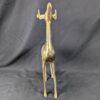Vintage Brass Deer Figurines Set Standing and Grazing Pair Decorative 12 Inch...