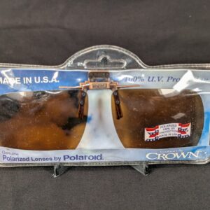 Vintage 1998 Crown Clip-On Sunglasses with Polaroid Lenses Accessory Eyewear