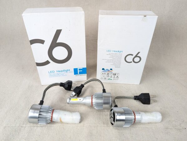 10-4538.jpg C6 LED Headlight Conversion Kit 36W 3800LM DC 8V-48V Universal Fitment 3 Bulbs