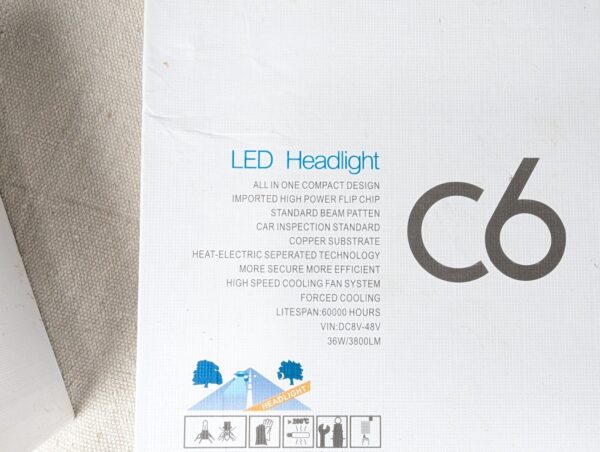 10-4544.jpg C6 LED Headlight Conversion Kit 36W 3800LM DC 8V-48V Universal Fitment 3 Bulbs